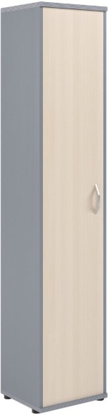 Шкаф колонка с глухой дверью СУ-1.9(L) Клен/Металлик 406*365*1975