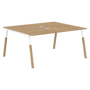 Стол FWST 1513 Белый премиум/Белый-Бук 1580х1370х733 FORTA