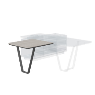 Стол приставной СФ-573409.1 Дуб светлый/Белый премиум 920х810х762 LINE